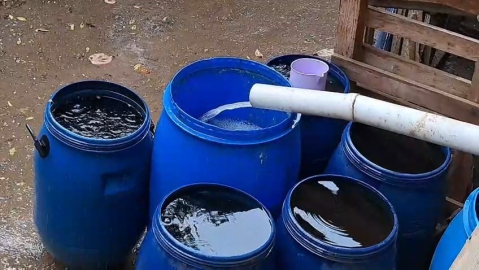 Bursa’da yağmur suyunu varillere biriktirerek tasarruf ediyor