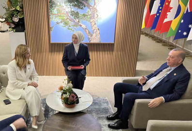 Cumhurbaşkanı Erdoğan, İtalya Başbakanı Meloni’yi kabul etti