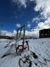 Uludağ sabah saatlerinde beyaza büründü