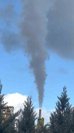 Cargill Bursa’dan çıkan dumanlar gökyüzünü griye boyadı