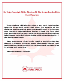 Bursa’da eğitime kar engeli