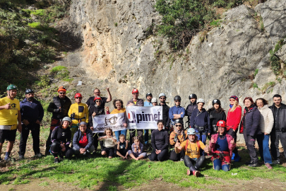 Bursa'da Kanyon Sporuna Kadın ve Çocuk Eli