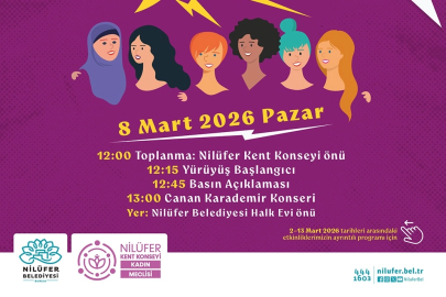 Nilüfer’de 8 Mart Etkinlikleri “Eşitlik Ses İster Biz Buradayız” Sloganıyla Başlıyor