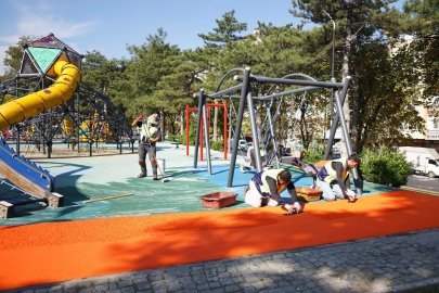 Bursa Yıldırım'da parklar kışa hazırlanıyor