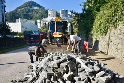 Giresun'da yol ve altyapı çalışmaları devam ediyor
